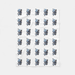 Husky Hund Fleece Blanket