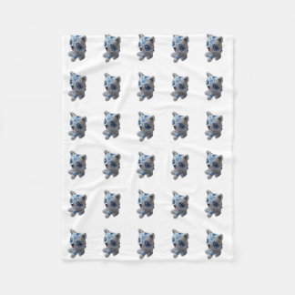 Husky Hund Fleece Blanket