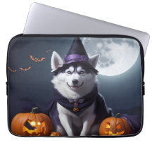 Husky Hund Halloween Äventyr Moonlit Magic Spooky