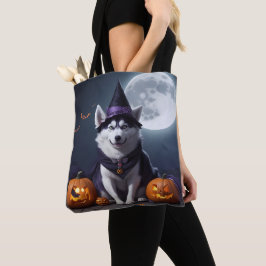 Husky Hund Halloween Äventyr Moonlit Magic Spooky Tygkasse