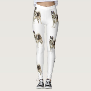 Husky hund, hund älskareanpassningsbardamasker leggings