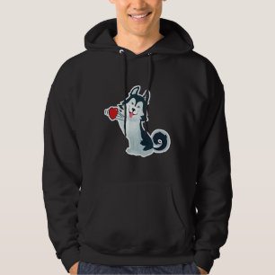 Husky Hund hundar Kärlek Hoodie