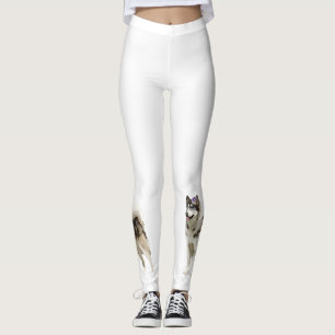 Husky hund, Husky kärlekanpassningsbardamasker Leggings