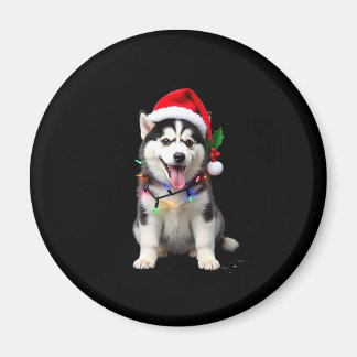 Husky Hund Julhatt Julgran Julpresent För Magnet