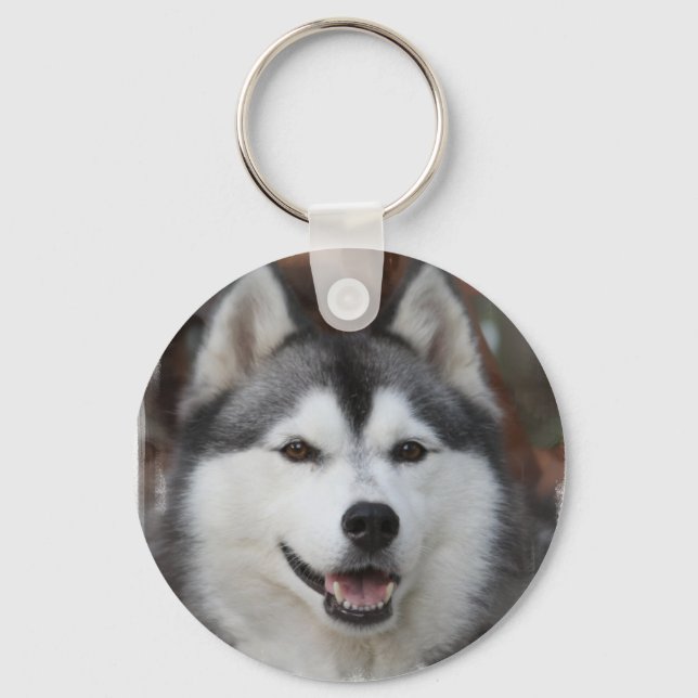 Husky Hund Keychain Nyckelring (Framsida)