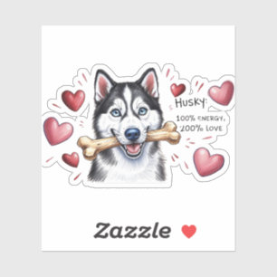 Husky hund klistermärken