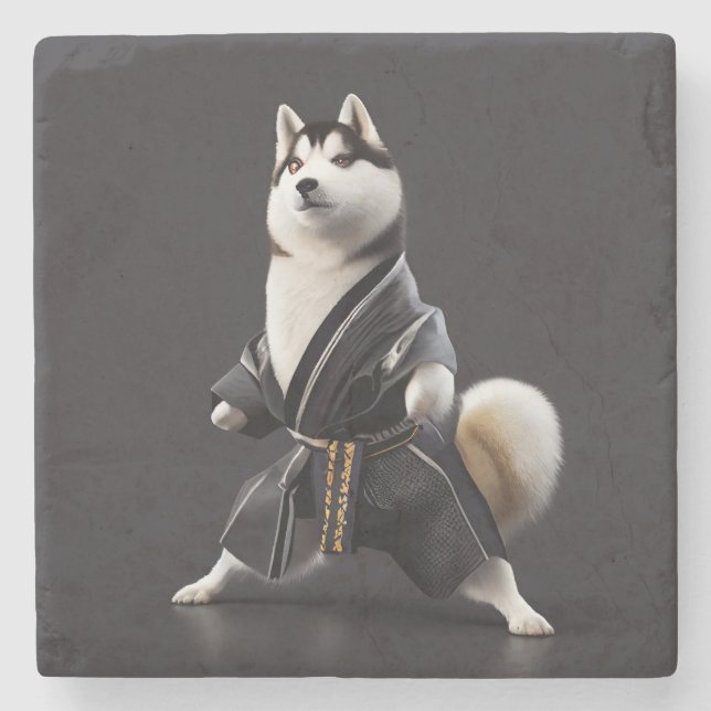 Husky Hund Knows Karate, Husky Hund Karate Player Stenunderlägg (Framsidan)