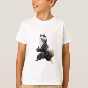 Husky Hund Knows Karate, Husky Hund Karate Player T Shirt