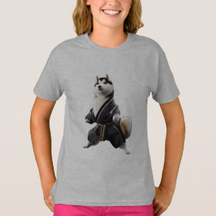 Husky Hund Knows Karate, Husky Hund Karate Player T Shirt
