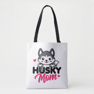 Husky Hund Mamma Cute Kawaii Design Tygkasse