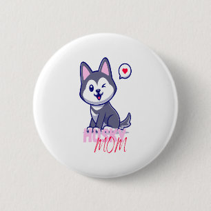 Husky Hund Mamma Cute Kawaii Puppy Knapp