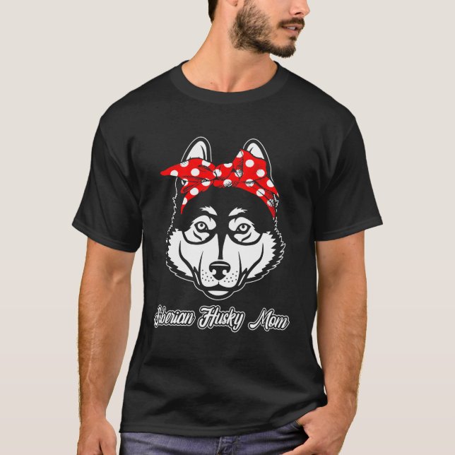 Husky Hund Mamma T Shirt (Framsida)