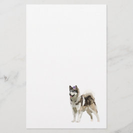 Husky hund med solglasögon Stationery Brevpapper