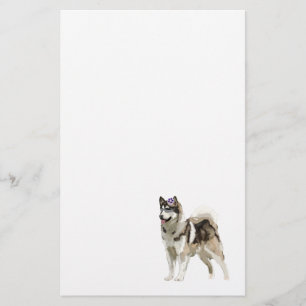 Husky hund med solglasögon Stationery Brevpapper