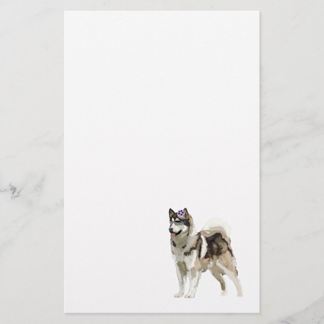 Husky hund med solglasögon Stationery Brevpapper (Framsida)