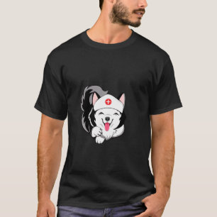 Husky Hund Nurse Appreciation Internationell Nurse T Shirt