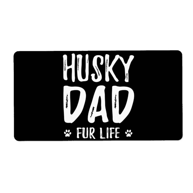 Husky hund pappa för livet |rolig hund ägarpresent fraktsedel (Framsidan)