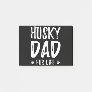 Husky hund pappa för livet rolig hund ägarpresent post-it block