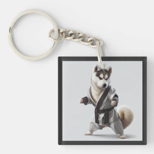 Husky Hund Play Karate, Karate Champion Husky Hund