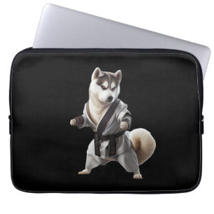 Husky Hund Play Karate, Karate Champion Husky Hund Laptop Fodral
