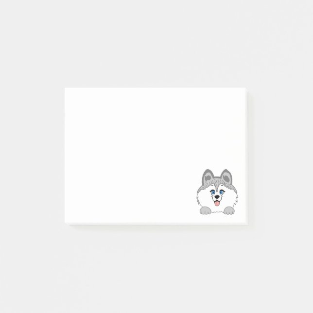 Husky Hund Post-it® Notes 4 x 3 Post-it Block (Framsida)