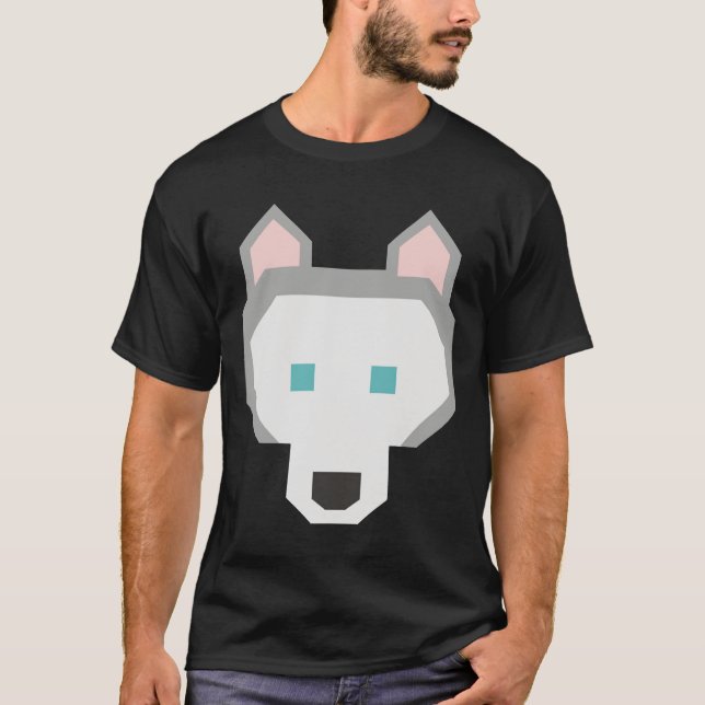 Husky Hund Puppy T Shirt (Framsida)