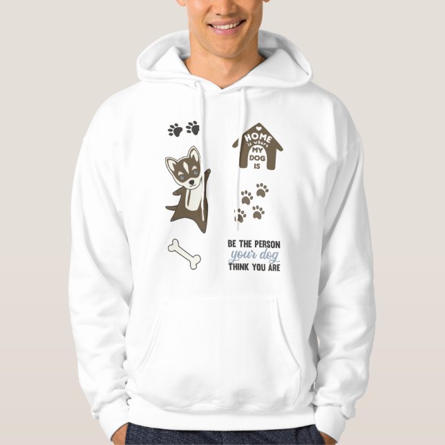 Husky Hund Puppy Tass Cute Sticker Pack Hoodie (Framsida)