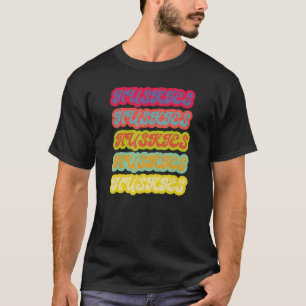 Husky Hund Retro 70-Talets Vintage Känsla Design T Shirt