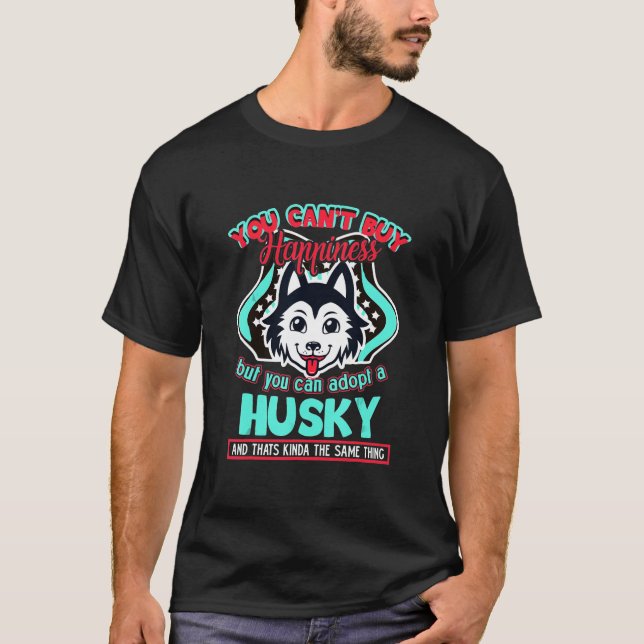 Husky Hund S T Shirt (Framsida)