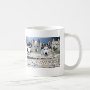 husky hund som sleding kaffemugg