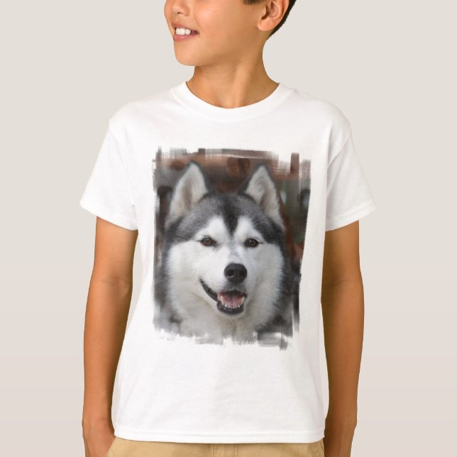Husky Hund Sweatshirt T-shirt (Framsida)