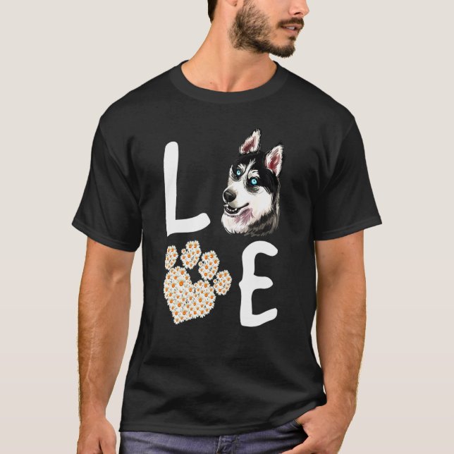 Husky Hund Tass Rädding T Shirt (Framsida)