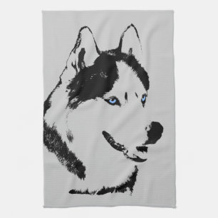 Husky Hund Towel Husky/Malamute Hund Tea Towel Kökshandduk