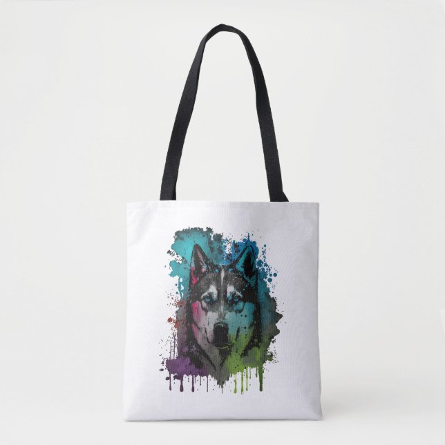 Husky Hund Tygkasse (Framsida)