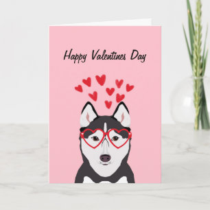 Husky Hund Valentiness kärlek kort