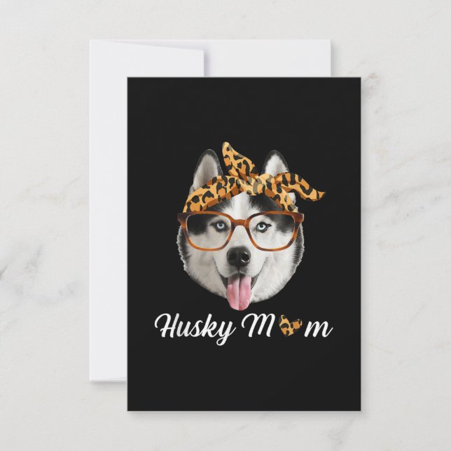 Husky Hund Wearing Headband | Hund Day Gift OSA Kort (Framsida)