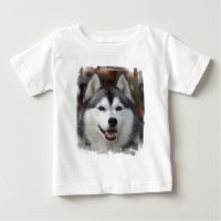 Husky hundbabyT-tröja