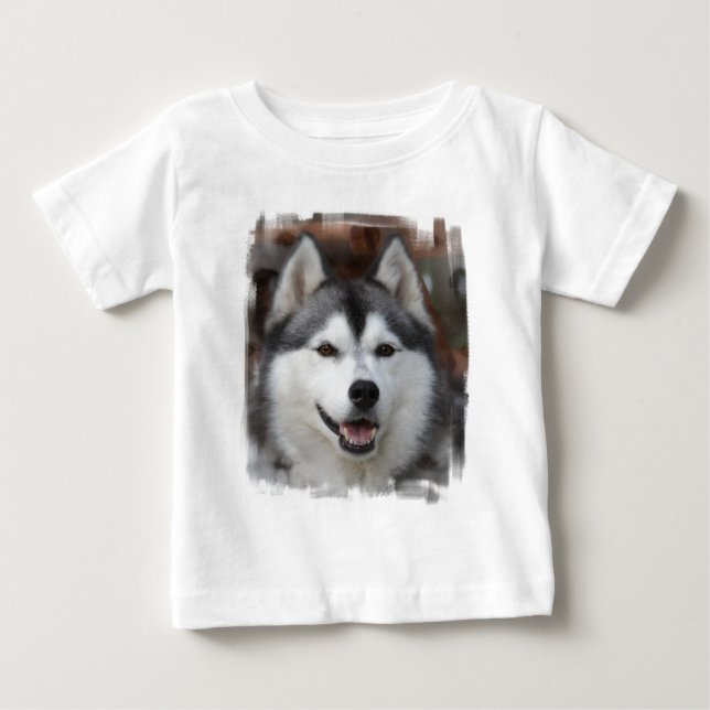 Husky hundbabyT-tröja Tee (Framsida)
