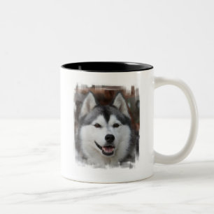 Husky hundkaffemugg Två-Tonad mugg