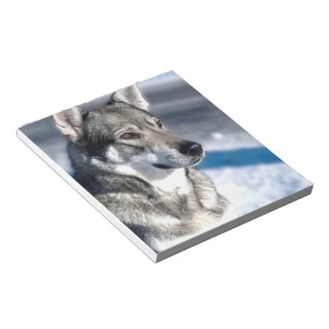 Husky i Anteckningsblocket Snö Anteckningsblock (Vinklad)