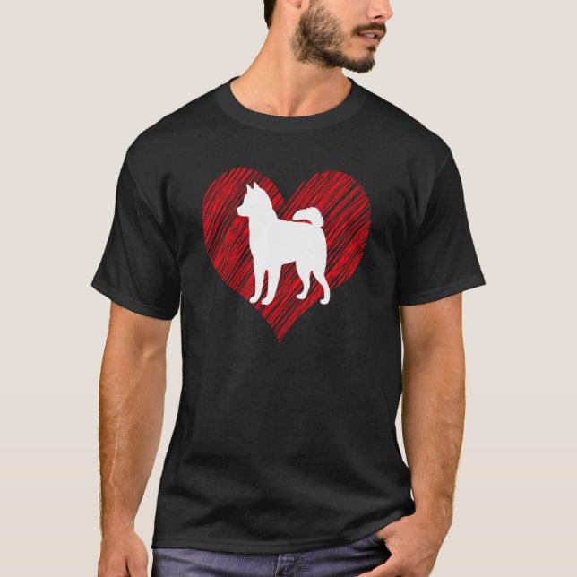 Husky I Kärlek Hund Parent T Shirt (Framsida)