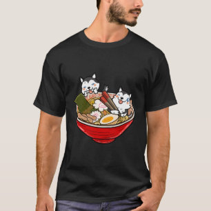 Husky Japanska Ramen Kawaii Rolig hund Gift T Shirt