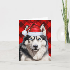 Husky jul Hund Red Buffalo Play jul Helgkort