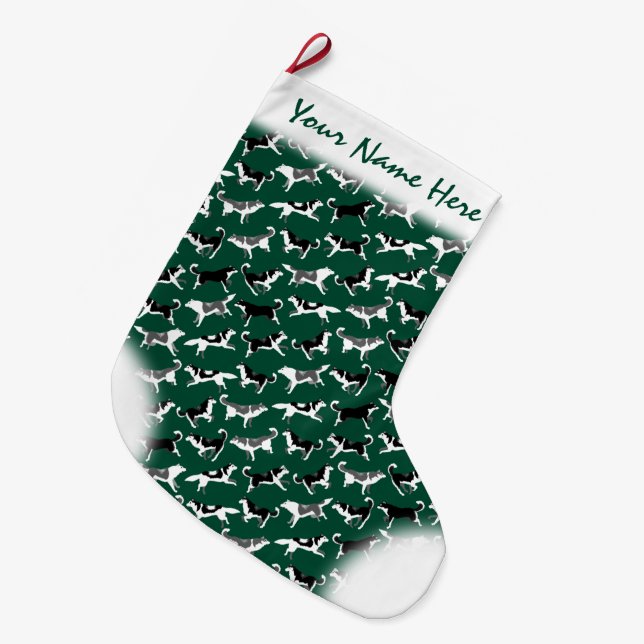Husky jul Stocking Personlig Hund Stocking Stor Julstrumpa (Framsidan (Hängande))