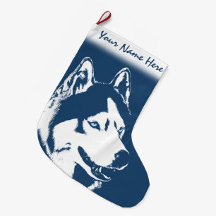 Husky jul Stocking Personlig Hund Stocking Stor Julstrumpa