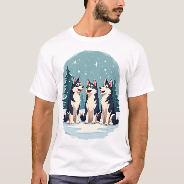 Husky julkör t shirt (Framsida)