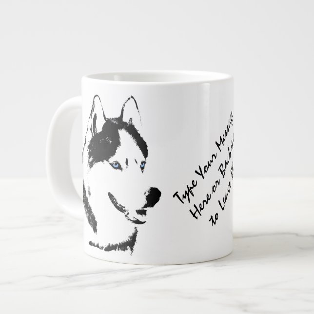 Husky Jumbo Mugg Siberian husky Kopp Personlig (Framsida vänster)