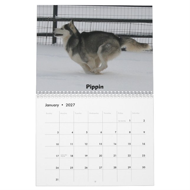 Husky kalender för hus 2011 (Jan 2027)