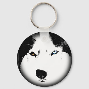 Husky Keychain Husky Malamute Hund Keychain Anpass Nyckelring