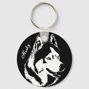 Husky Keychain Husky Malamute Keychain Anpassa Nyckelring